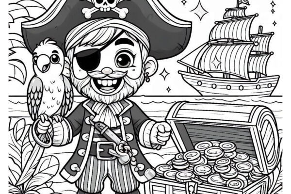 Pirate Coloring Pages Featured Image v2