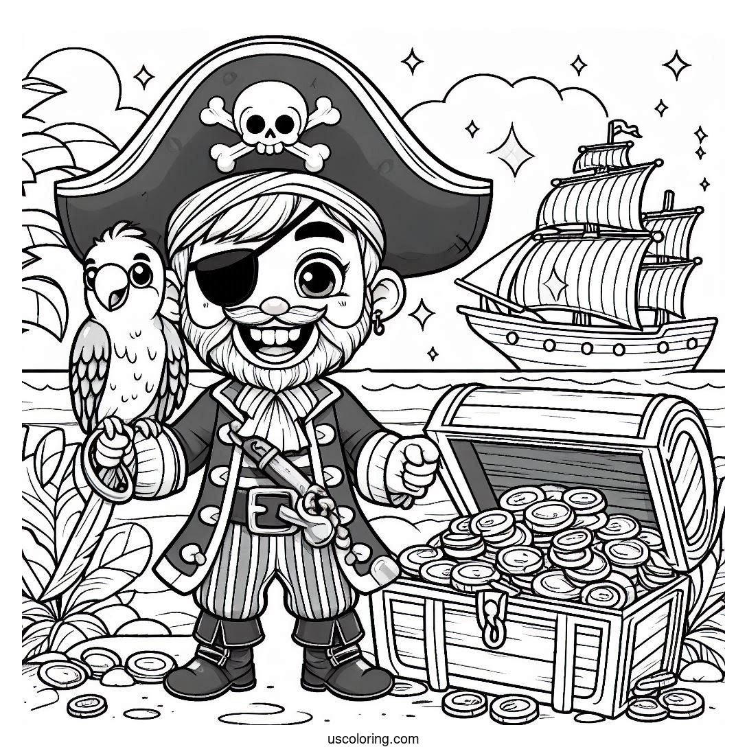 Pirate Coloring Pages Featured Image v2