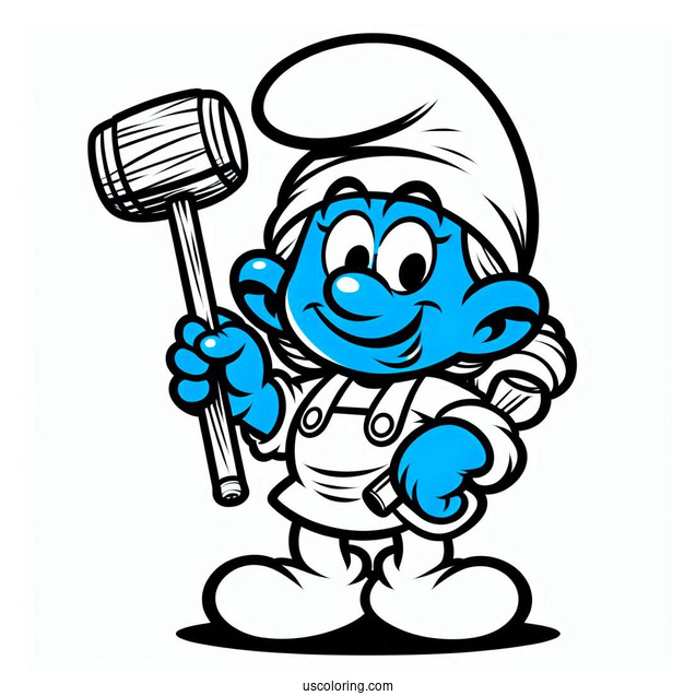 Handy Smurf Holding Mallet