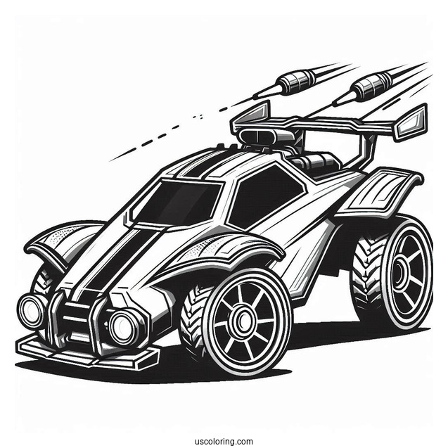 Cool Rocket League Coloring Page Octane Car