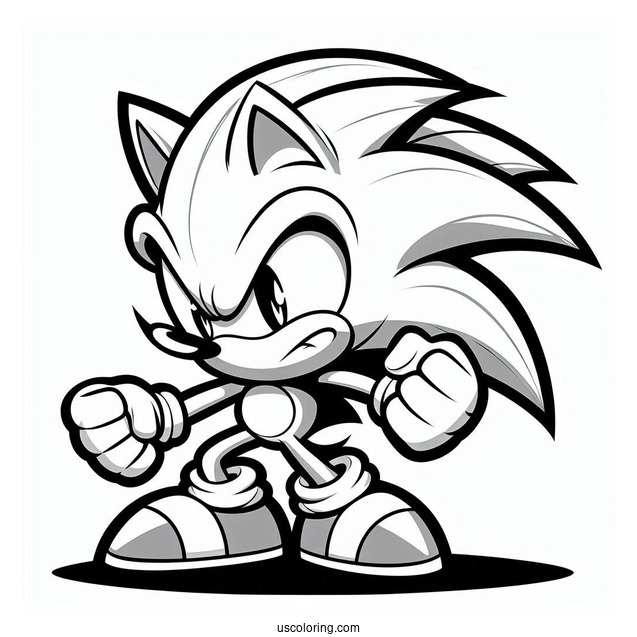 Angry Sonic To Color