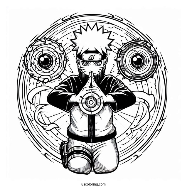 Naruto Coloring Page Of Rasengan