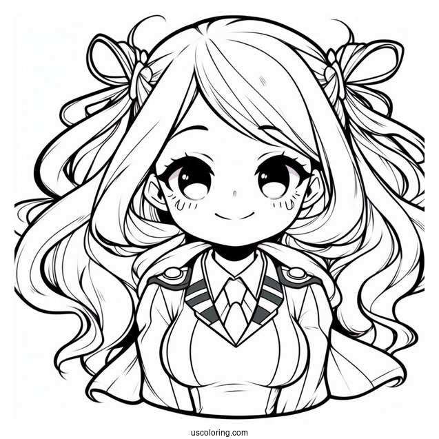 My Hero Academia Coloring Page Of Cute Chibi Eri