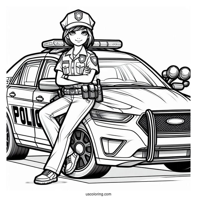 Modern Day Police Car To Color