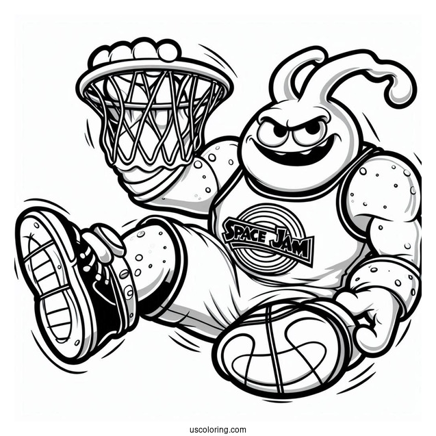 Space Jam Monstar Blanko Dunking Coloring Sheet