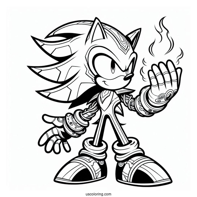 Metal Sonic Coloring Page