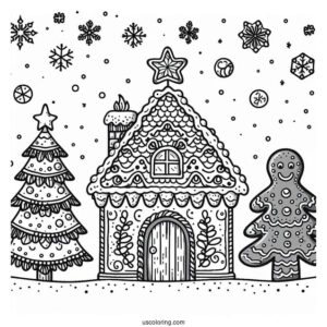 Christmas Tree With Gingerbread House