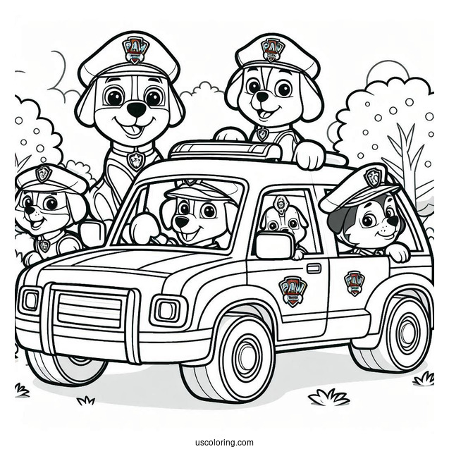 Paw Patrols Friends In Their Vehicles