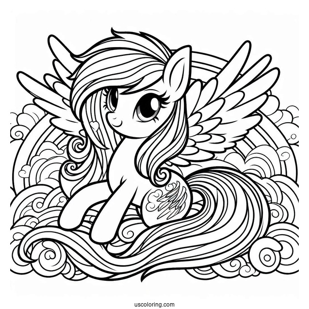 Adult Rainbow Dash Coloring Page