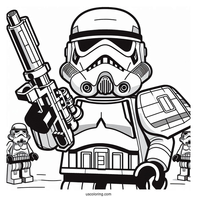 Lego Stormtrooper Coloring In For Preschoolers