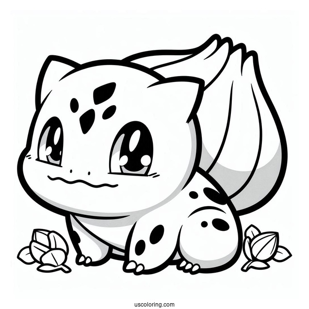 Easy Bulbasaur Coloring Page For Preschoolers
