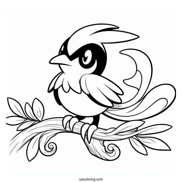 Corviknight Perched On A Branch