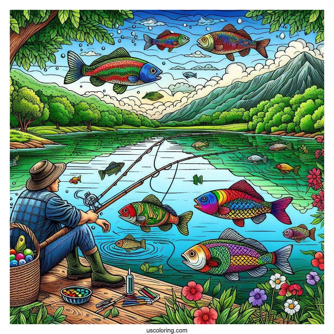 Fishing Coloring Pages Featured Image