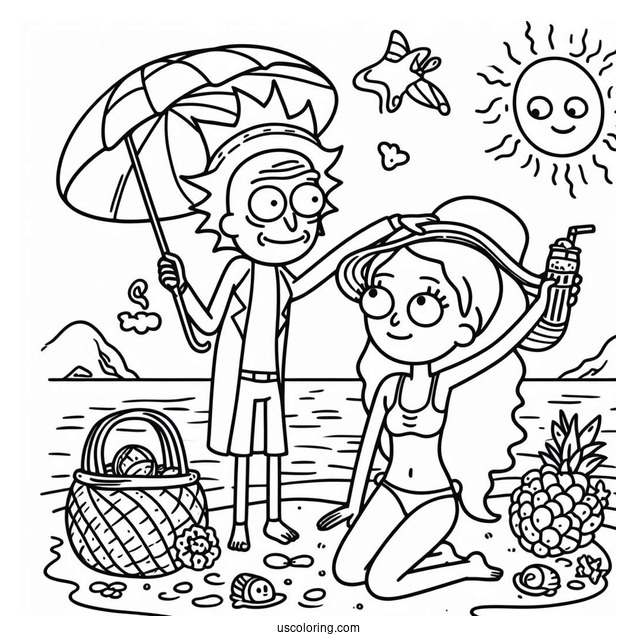 Summer From Rick And Morty Coloring Page