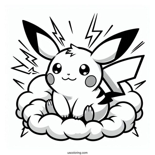 Raichu Coloring Page Head Bolt Pokemon Card