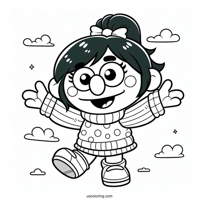 Cute Chibi Ernie Coloring Sheet For Kids