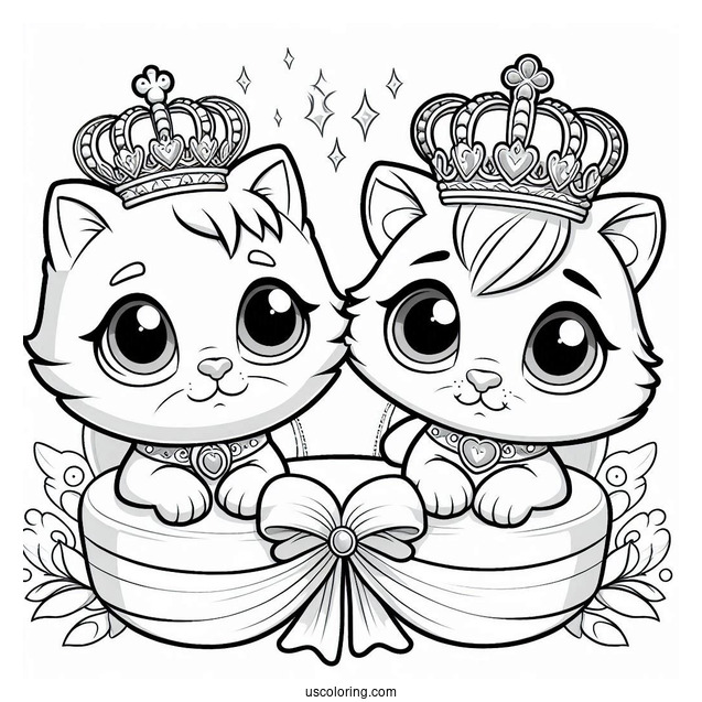 Palace Pets Coloring Page Of Nuzzles Wearing Crown