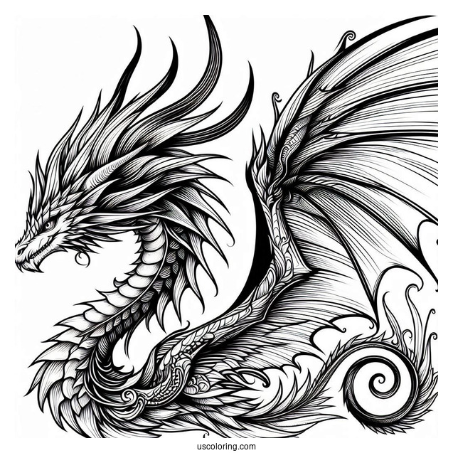 Close Up Of Majestic Dragon