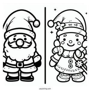 Easy Outline Of Santa To Color For Toddlers