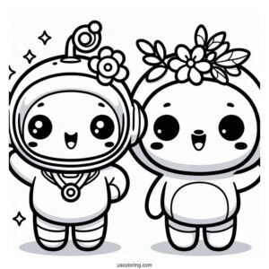 Octonauts Coloring Page Of Kawaii Dashi Waving
