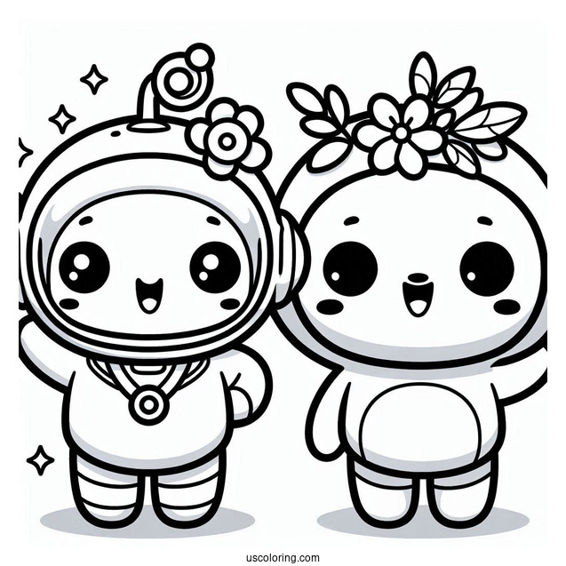 Octonauts Coloring Page Of Kawaii Dashi Waving