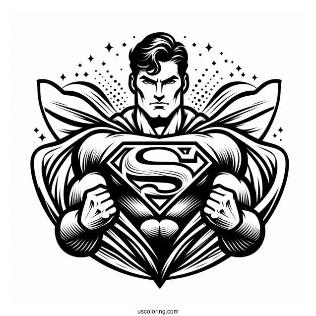 Superman Logo Coloring Sheet