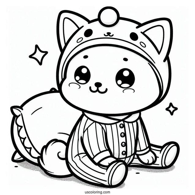 Kawaii Shiba Inu In Pajamas