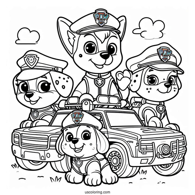 Paw Patrols Friends In Their Vehicles