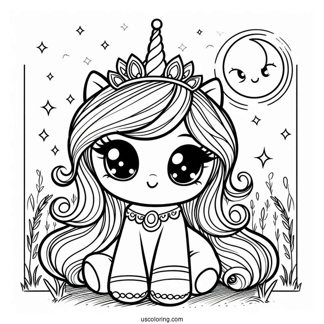 Cute Baby Princess Luna Coloring Page For Preschoolers