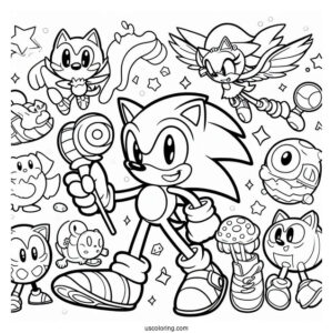 Coloring Page Of Sonic And Friends Coloring Page