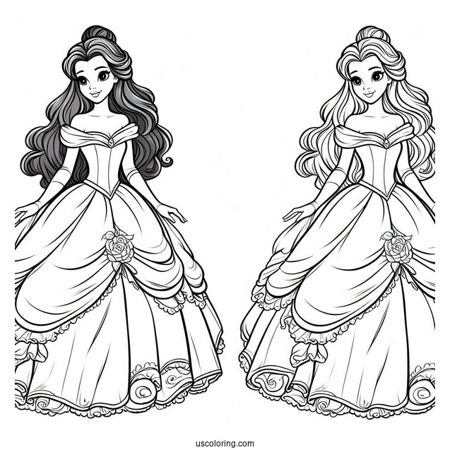 Princess Belle In Her Stunning Gown