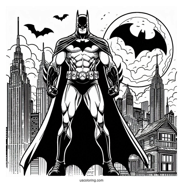 Dark Knight Batman Standing In Gotham