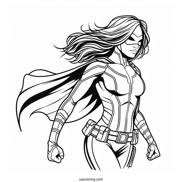 Outline Of Daredevil Coloring Page For Kids