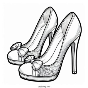 Toe Pump Heels Coloring In