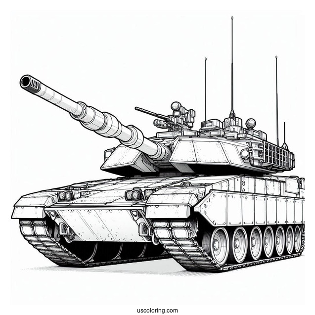Front View Of Merkava 4 Tank