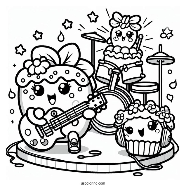 Rockin_ Broc Shopkins On Stage Coloring In