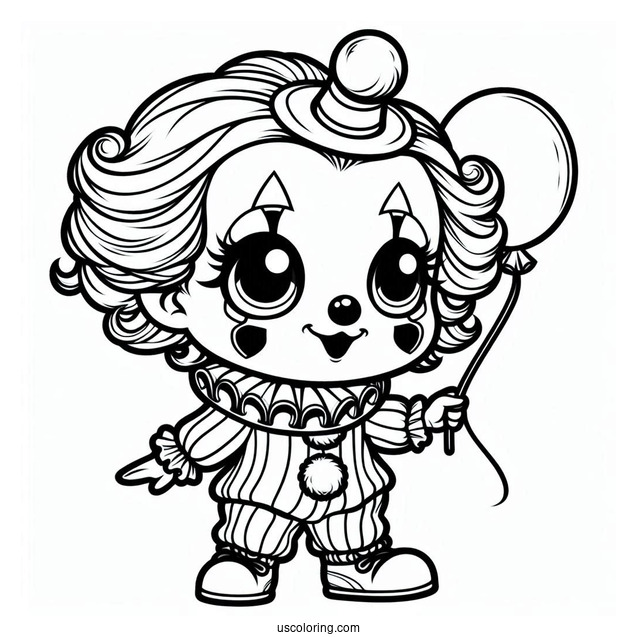 Creepy Chibi Clown for Kids