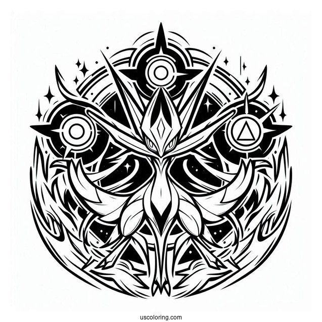 Arceus Trinity Charge Coloring Page