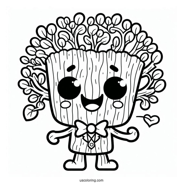 Happy Sprunki Coloring Page Of Mr Tree