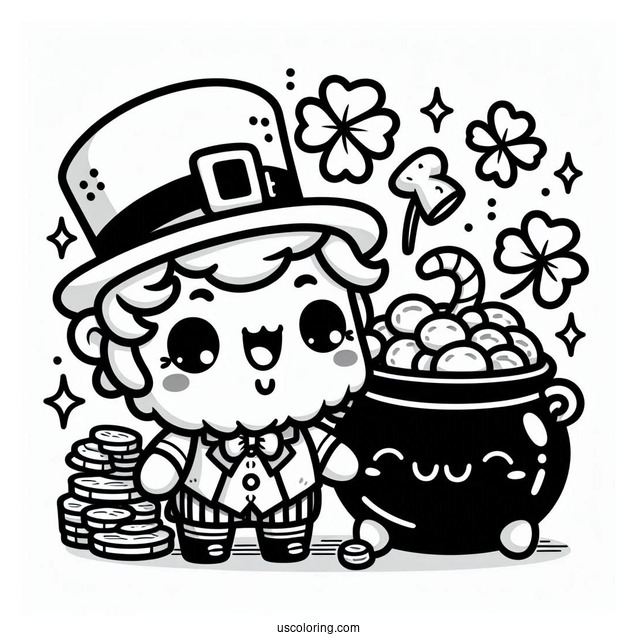 Kawaii Themed St Patrick_s Day Leprechaun