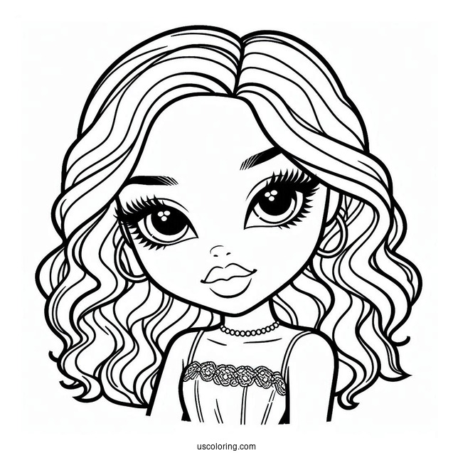 Cloe Bratz Doll Coloring Page For Kids