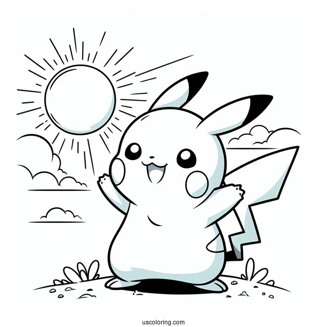 Cute Pikachu Standing Under The Sun