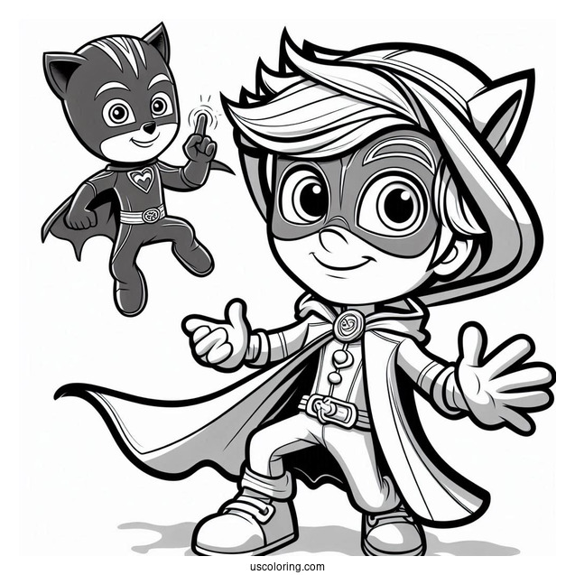 PJ Masks Coloring Page Of Romeo The Wicked Kid Inventor