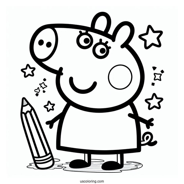 George Peppa Pig Coloring Page