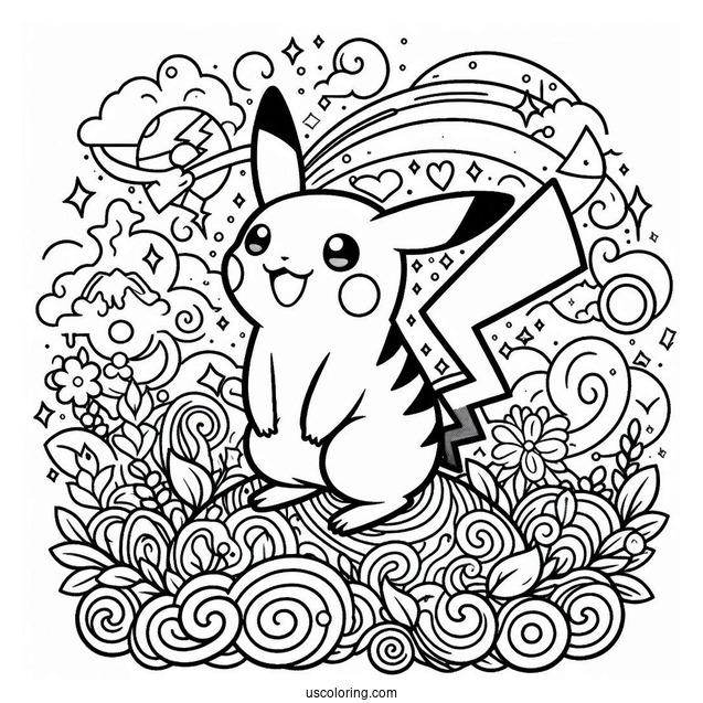 Detailed Pikachu Pokemon Card