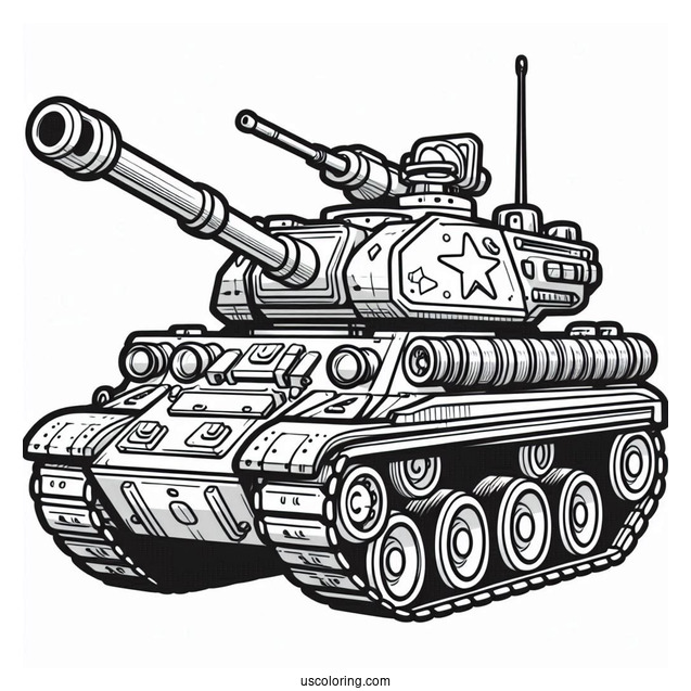 Cartoon Military Tank