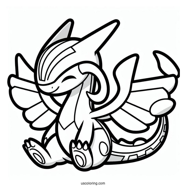 Cute Rayquaza Coloring Page For Preschoolers