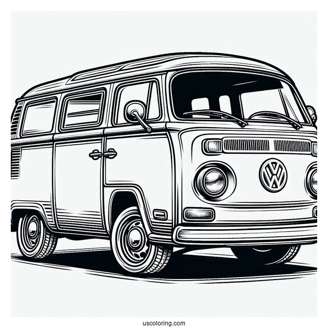 VW Kombie Car To Color