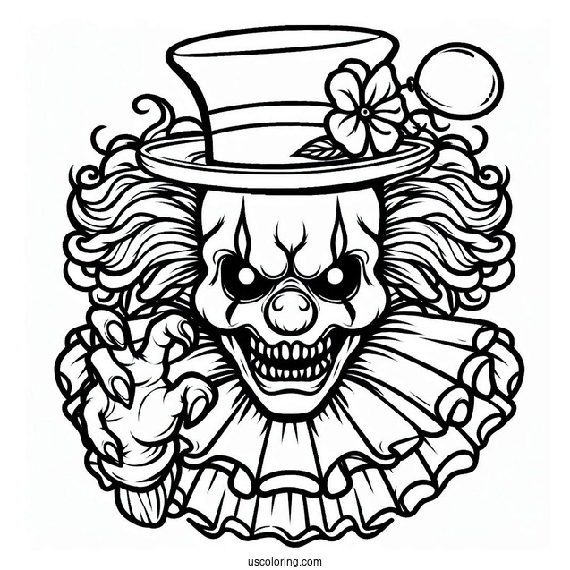Outline of Spooky Clown