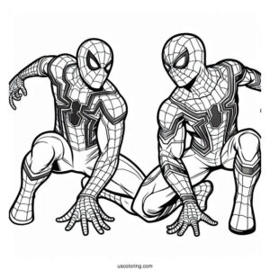 Spider-Man Vs Iron Man Coloring Page